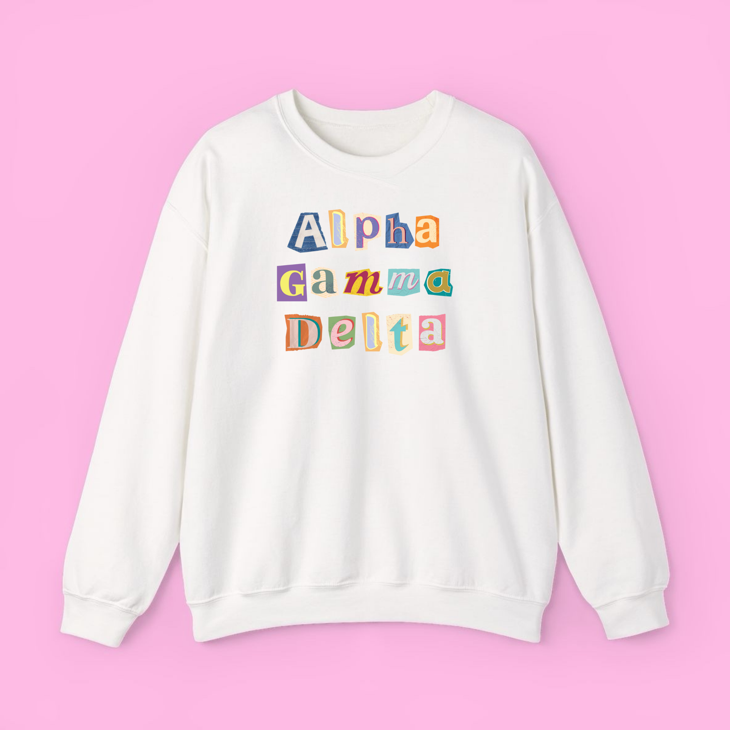 90’s Throwback Sweatshirt-Alpha Gamma Delta