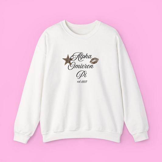 Glammed Out Sweatshirt- Alpha Omicron Pi
