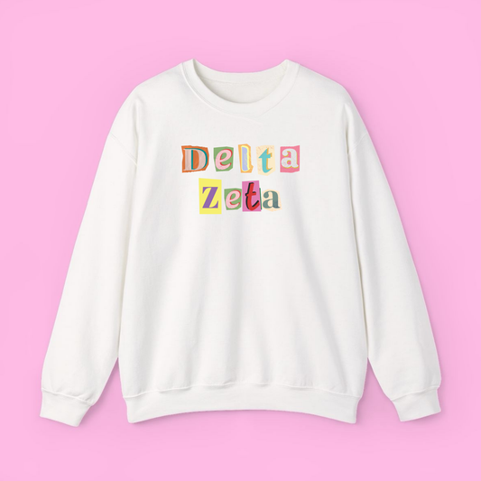 90’s Throwback Sweatshirt- Delta Zeta