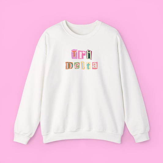 90’s Throwback Sweatshirt- Tri Delta