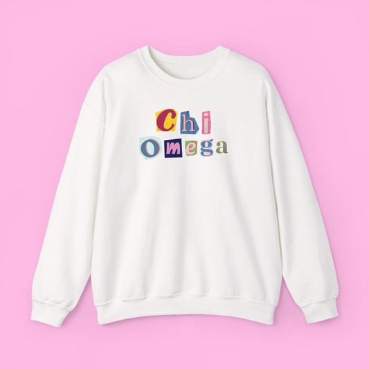 90’s Throwback Sweatshirt- Chi Omega