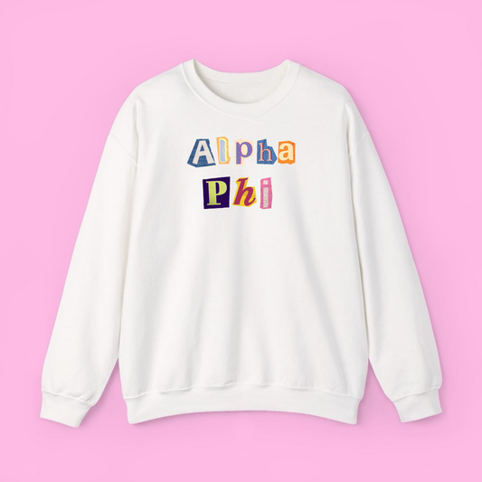 90’s Throwback Sweatshirt- Alpha Phi